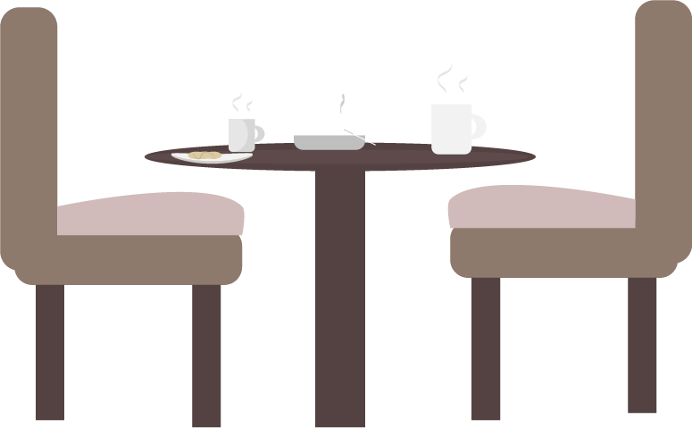 Caffe shop table